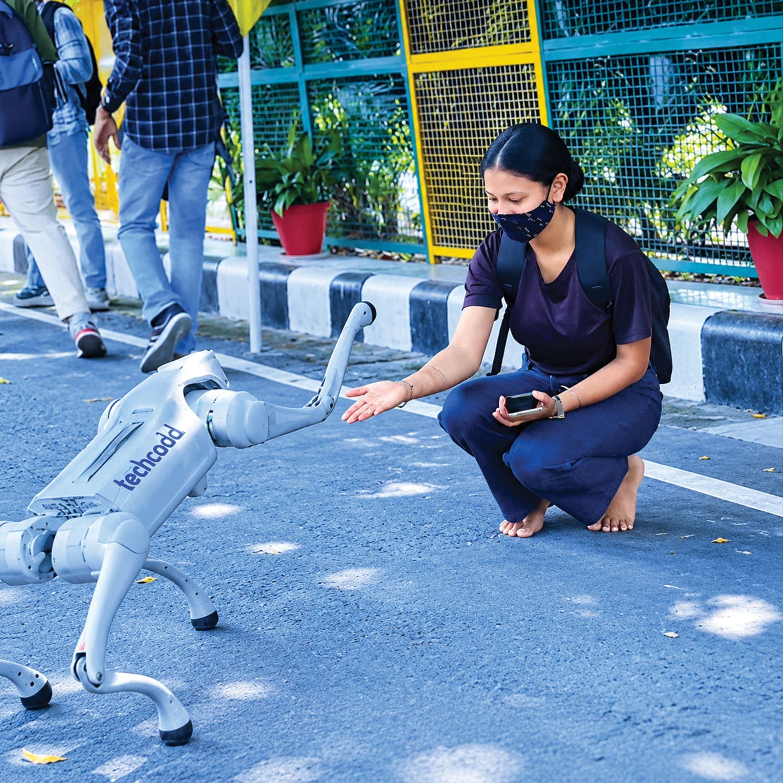 A high five from the robo dog