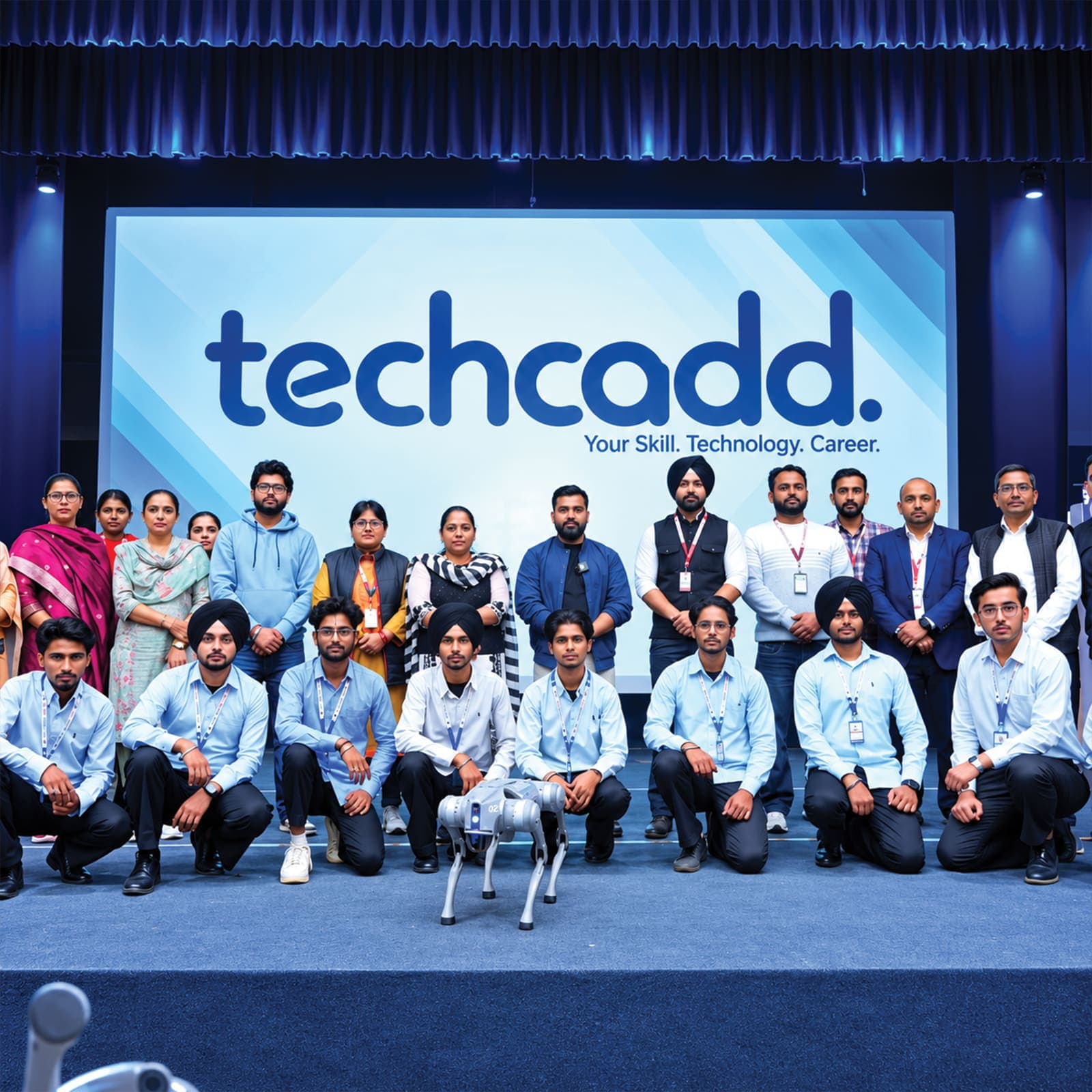 The techcadd family on stage