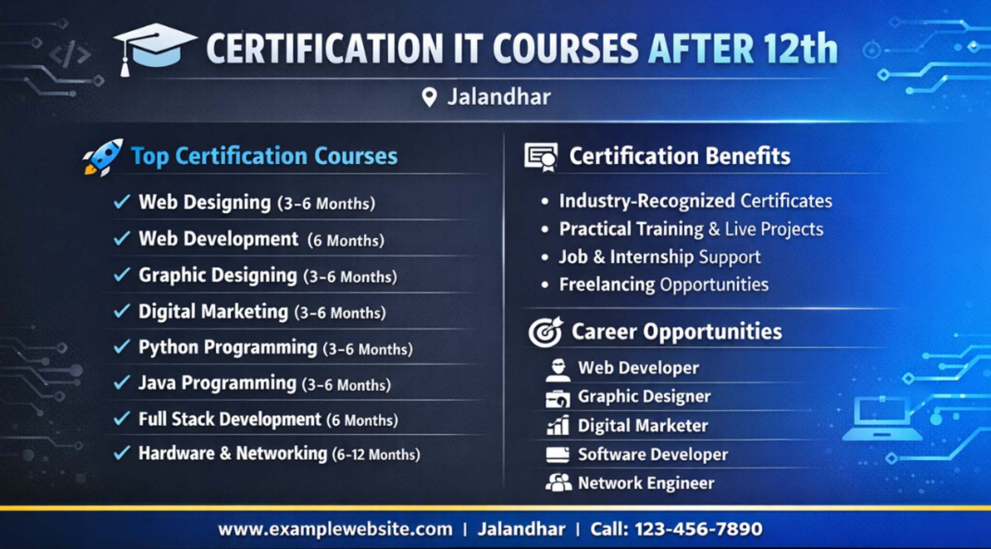 certification IT courses after 12th in Jalandhar