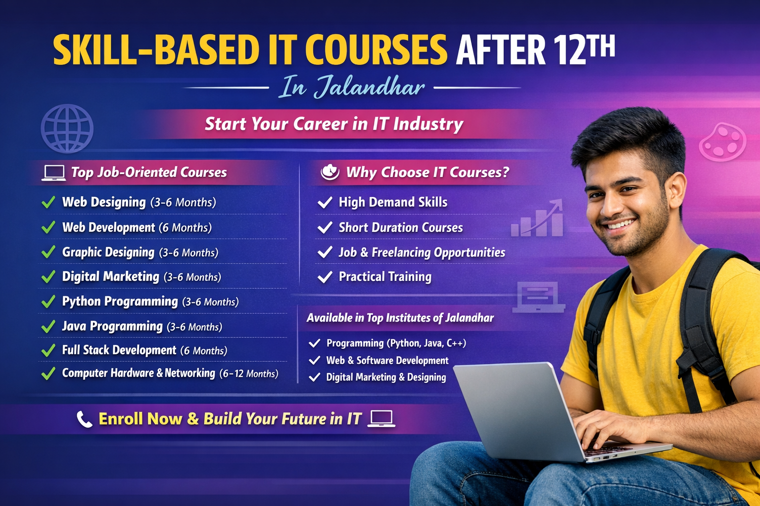 Skill Based IT Courses After 12th in Jalandhar