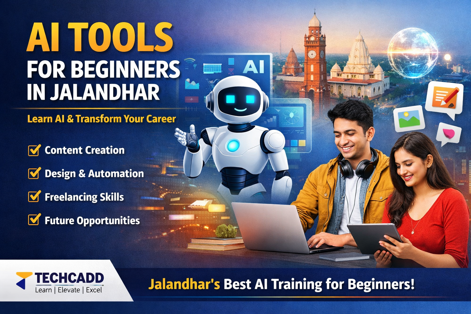 Best AI Tools for Beginners in Jalandhar | Learn AI Tools at Techcadd