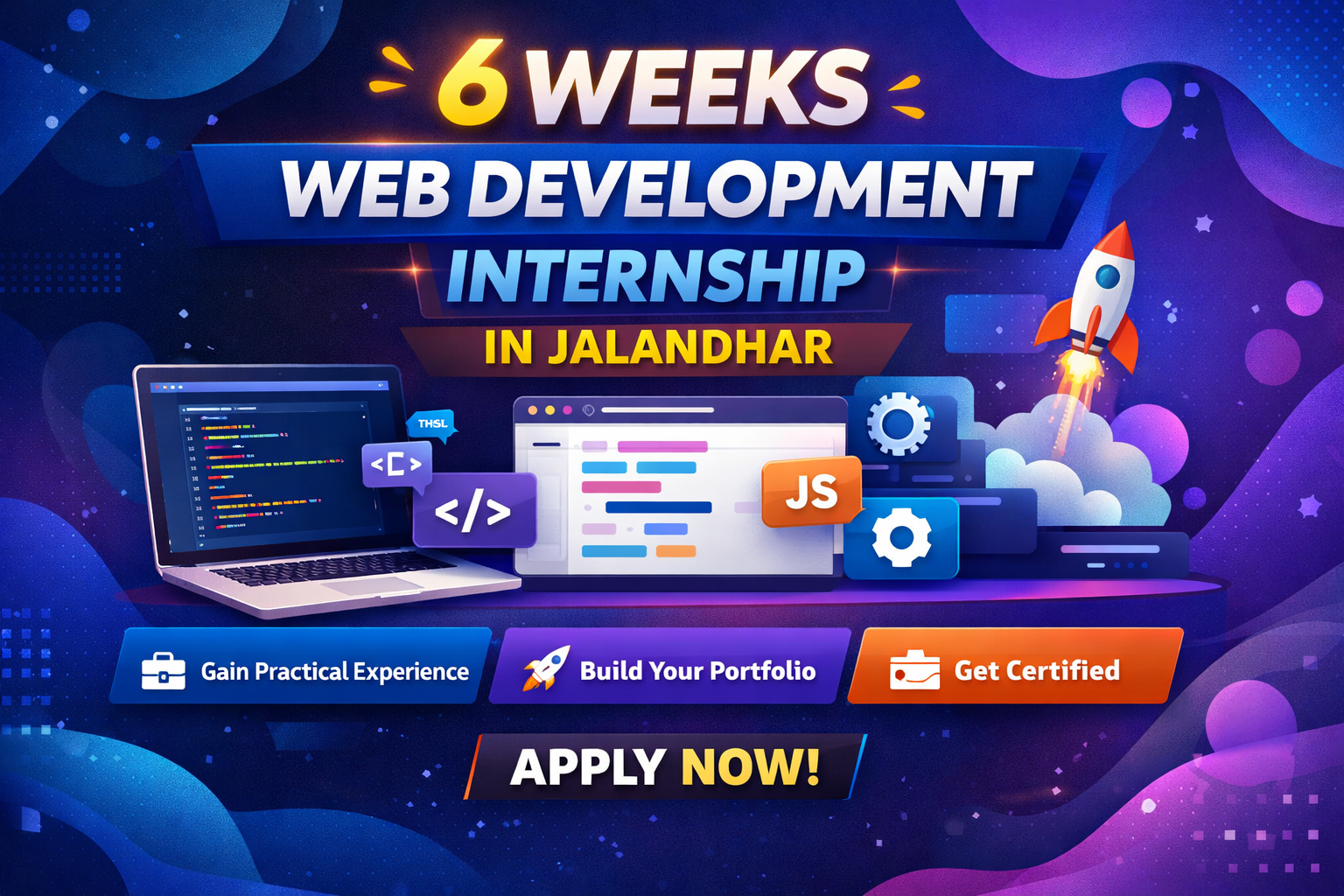 6 Weeks Web Development Internship in Jalandhar