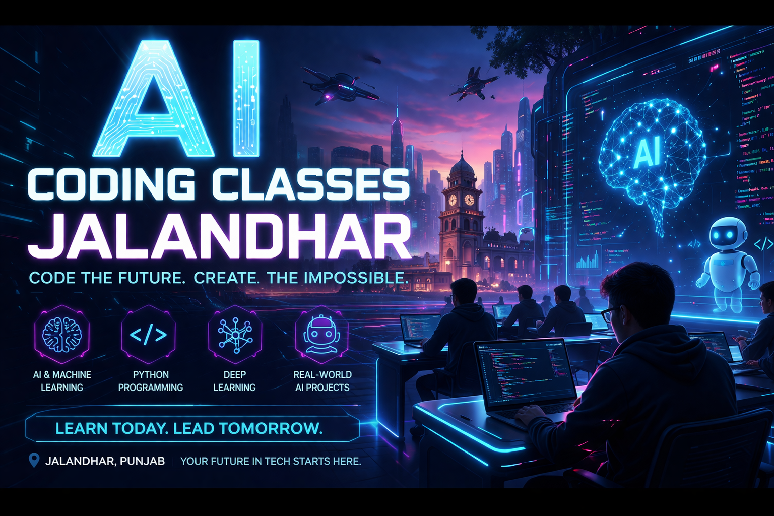 Best AI Coding Classes in Jalandhar | Learn Python, Machine Learning & Data Science at TechCadd