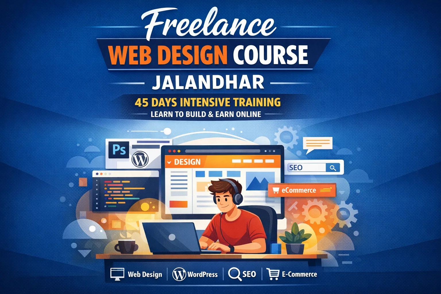 Freelance web design course Jalandhar 45 days