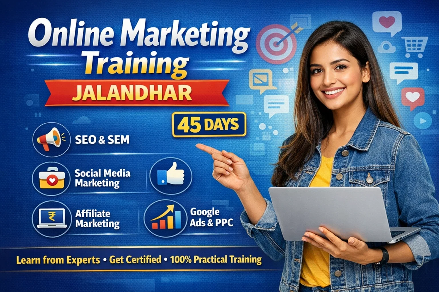 Online marketing training Jalandhar 45 days