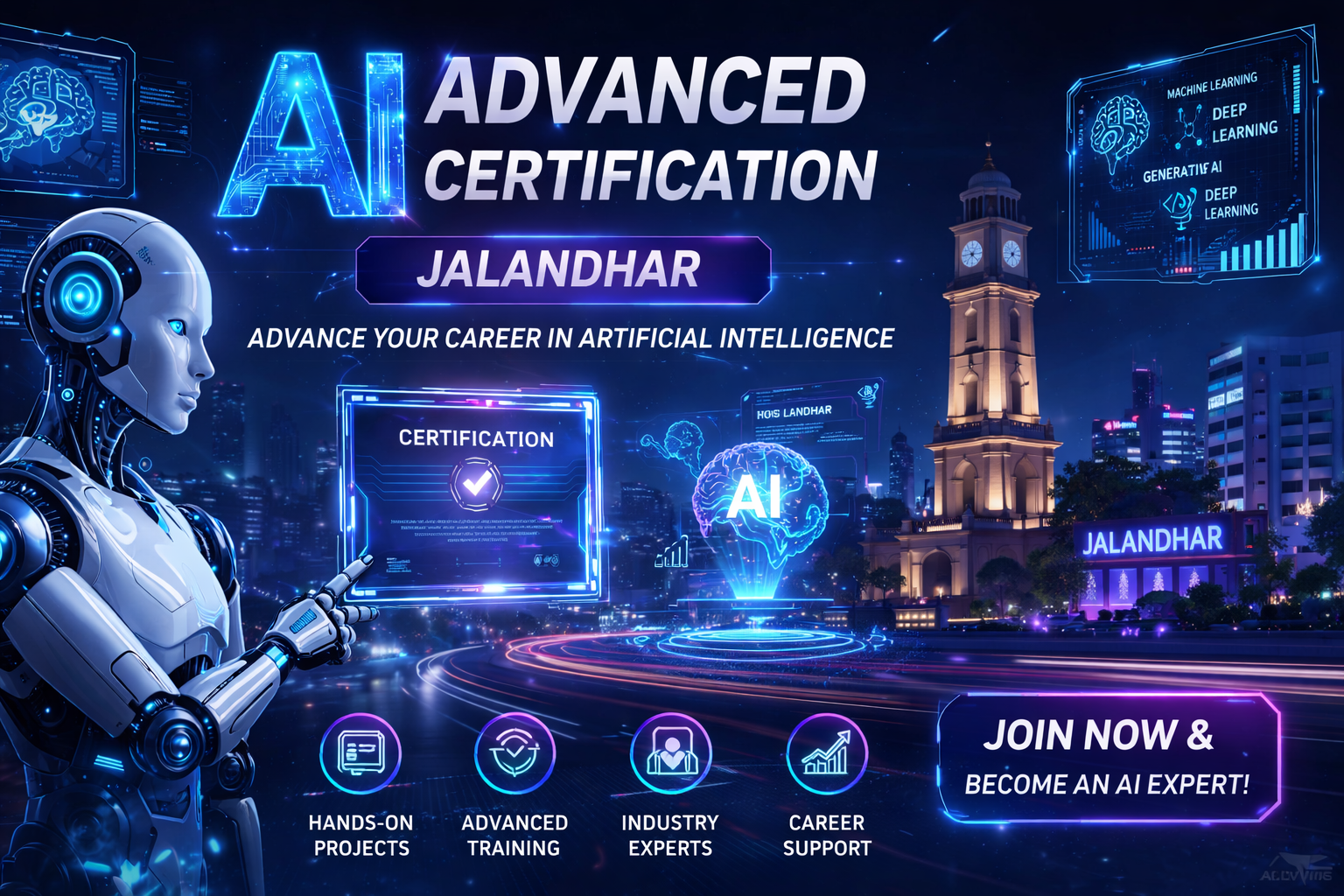 AI Advanced Certification Jalandhar | Master Artificial Intelligence at TechCadd