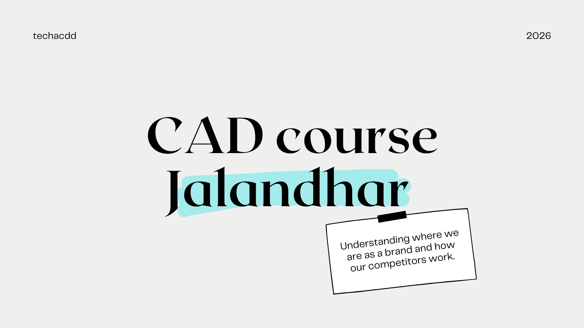 CAD course Jalandhar