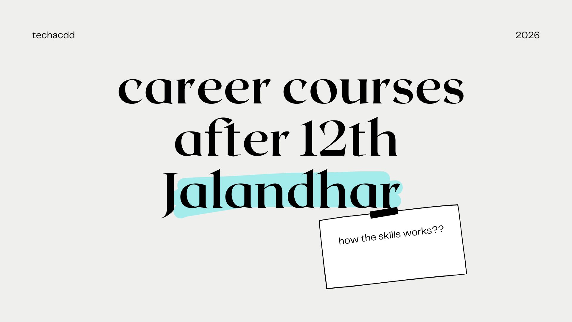 career courses after 12th Jalandhar
